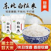 東北大米10斤遼星白粒米5kg食堂餐廳外賣雪花米丑米色選白米批發(fā)
